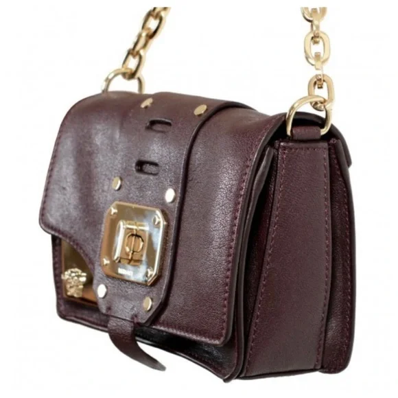 Versace Metallic Crossbody Inserts Leather Bag
